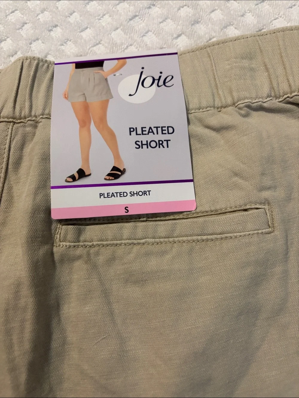 Joie Khaki High-Waist Pleated Women's Shorts‎